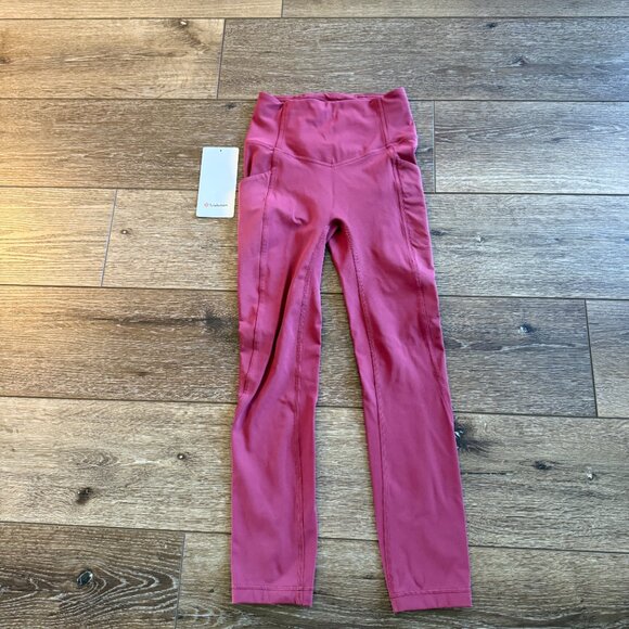 Lululemon All the Right Places HR Crop 23" Mulberry Wine Size 2 - Picture 7 of 11